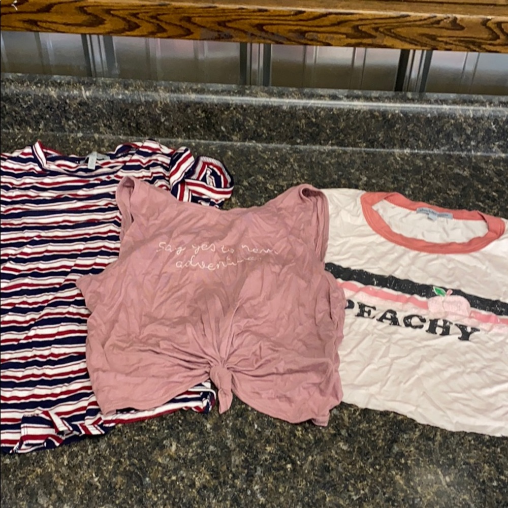 (3) Charlotte Russe Tank, Tee, and Bodysuit